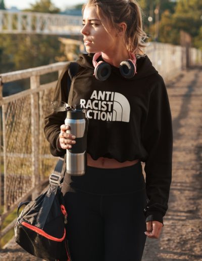 Antiracist Action Women’s Cropped Oversized Hoodie