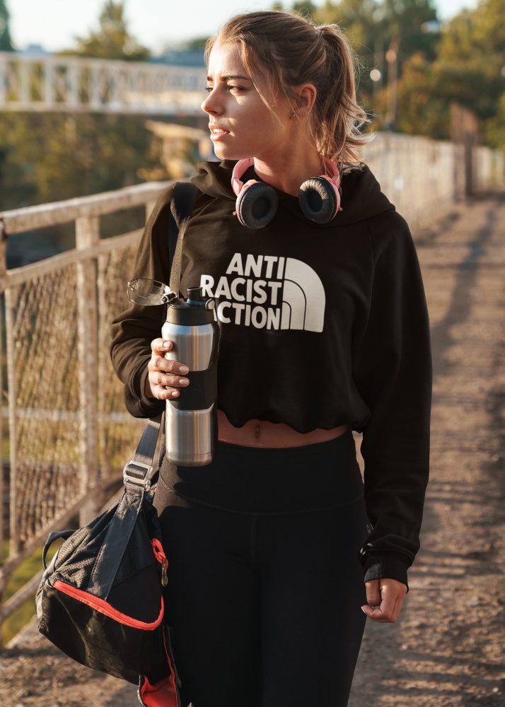 Antiracist Action Women’s Cropped Oversized Hoodie