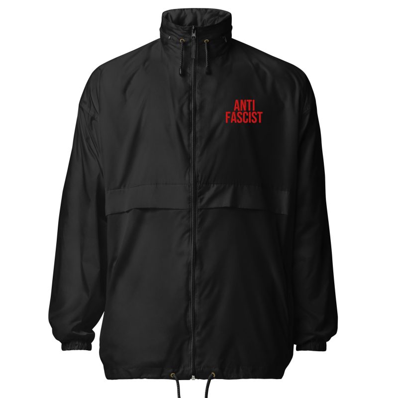 Antifascist Red Unisex Windbreaker