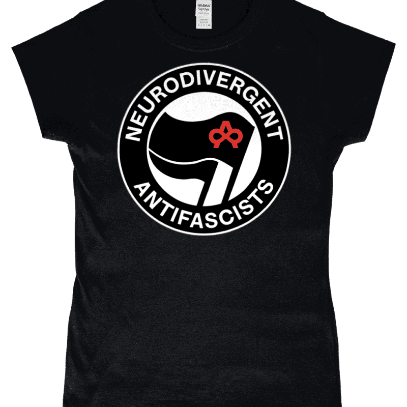 Neurodivergent Antifascists Women’s Fitted T-Shirt