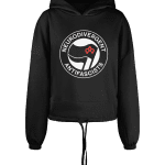 Neurodivergent Antifascists Women’s Cropped Oversized Hoodie