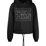 FCK NZS Outline Women’s Cropped Oversized Hoodie