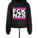 FCK NZS Pink Women’s Cropped Oversized Hoodie