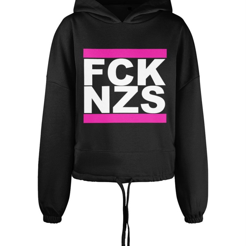FCK NZS Pink Women’s Cropped Oversized Hoodie