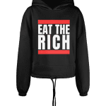Eat The Rich Women’s Cropped Oversized Hoodie