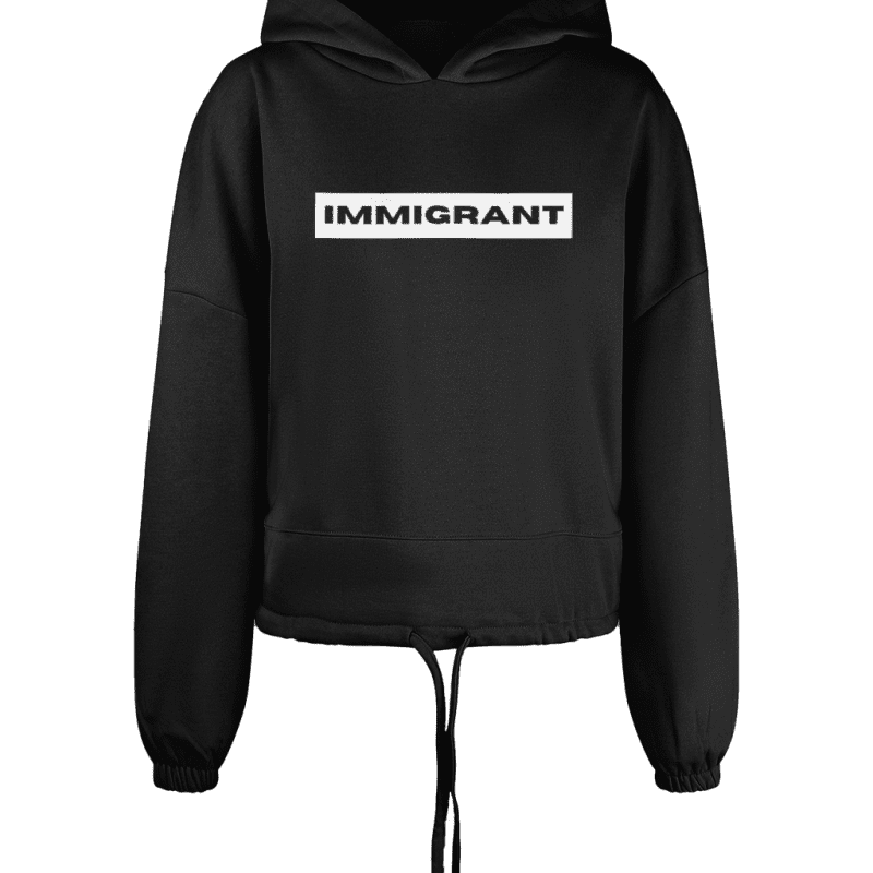 IMMIGRANT Women’s Cropped Oversized Hoodie