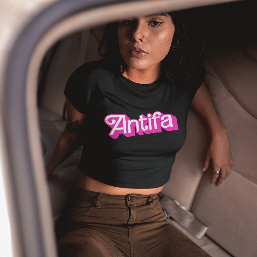 Antifa Barbie Women’s Baby T-shirt Antifa Barbie Women’s Baby T-shirt