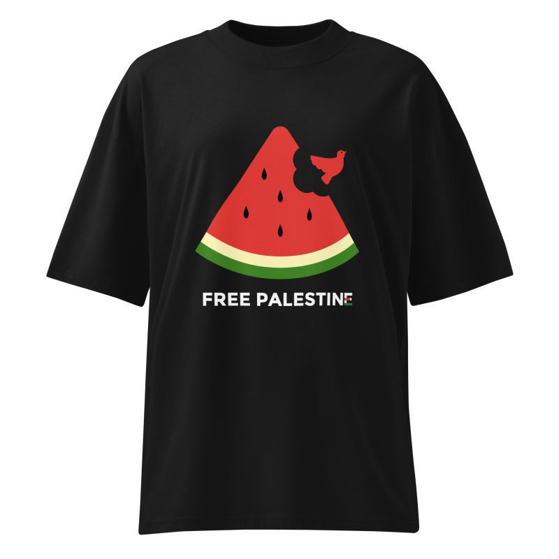Free Palestine Watermelon Unisex Organic Oversized T-shirt