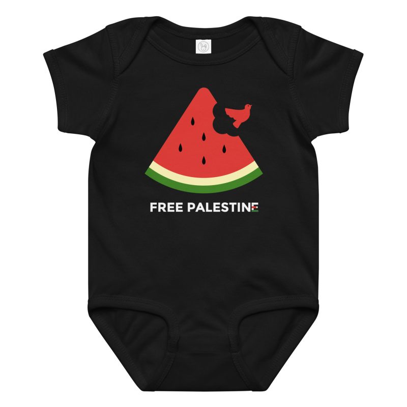 Free Palestine Watermelon Baby Bodysuit