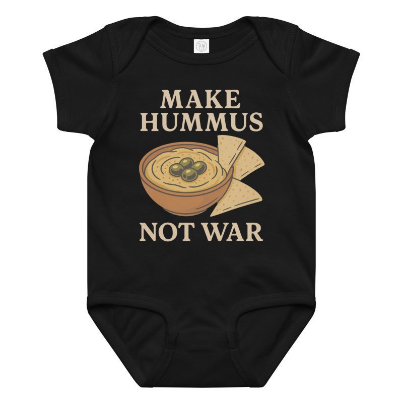 Make Hummus Not War Baby Bodysuit