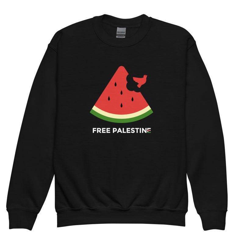 Free Palestine Watermelon Kids Sweatshirt