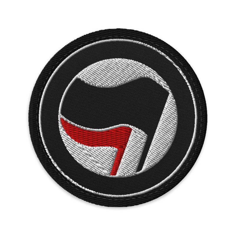 Antifascist Action Patch with Velcro