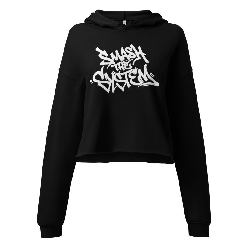 Smash the System Crop Hoodie